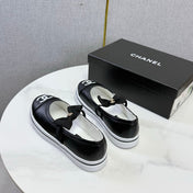 CHANEL 26S MARY JANE SNEAKERS IN BLACK CALFSKIN