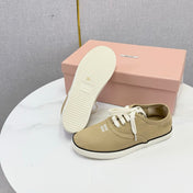 MIUMIU 26S SNEAKER IN CHESTNUT BROWN FABRIC