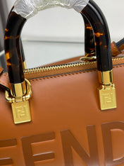 BY THE WAY MINI 18 IN BURNT ORANGE EMBOSSED CALFSKIN GOLD HARDWARE
