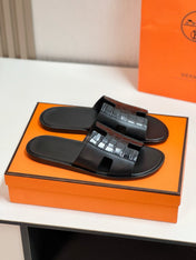 IZMIR SANDAL BLACK LAMBSKIN WITH PATTERNS