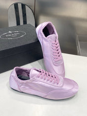 PRADA 26S SNEAKERS IN LIGHT PURPLE SATIN