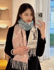 REYKJAVIK GRADIENT SCARF 220 CM IN COLORFUL CASHMERE 399734
