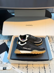 CHANEL 26S CHUNKY SNEAKERS IN BLACK FABRIC AND SUEDE