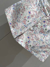 CC 25 Print Denim Short Multicolor Cotton