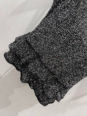 CC 25 Rhinestones Tank Top Black Polyamide