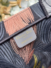 DIOR 26S LARGE BOOK TOTE 42 IN MULTICOLOR WOVEN FABRIC