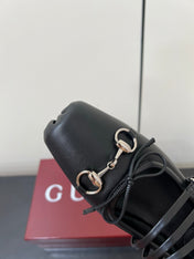 GG MARY JANE 25S IN BLACK LAMBSKIN WITH SILVER HARDWARE
