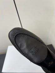 CELINE 26S MAILLON TRIOMPHE LOAFER IN BLACK SOFT CALFSKIN