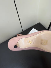 DIOR 26S POINTED-TOE HIGH HEELS 35MM IN PINK CALFSKIN GOLD HARDWARE