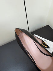 DIOR 26S POINTED-TOE HIGH HEELS 35MM IN BLACK CALFSKIN GOLD HARDWARE