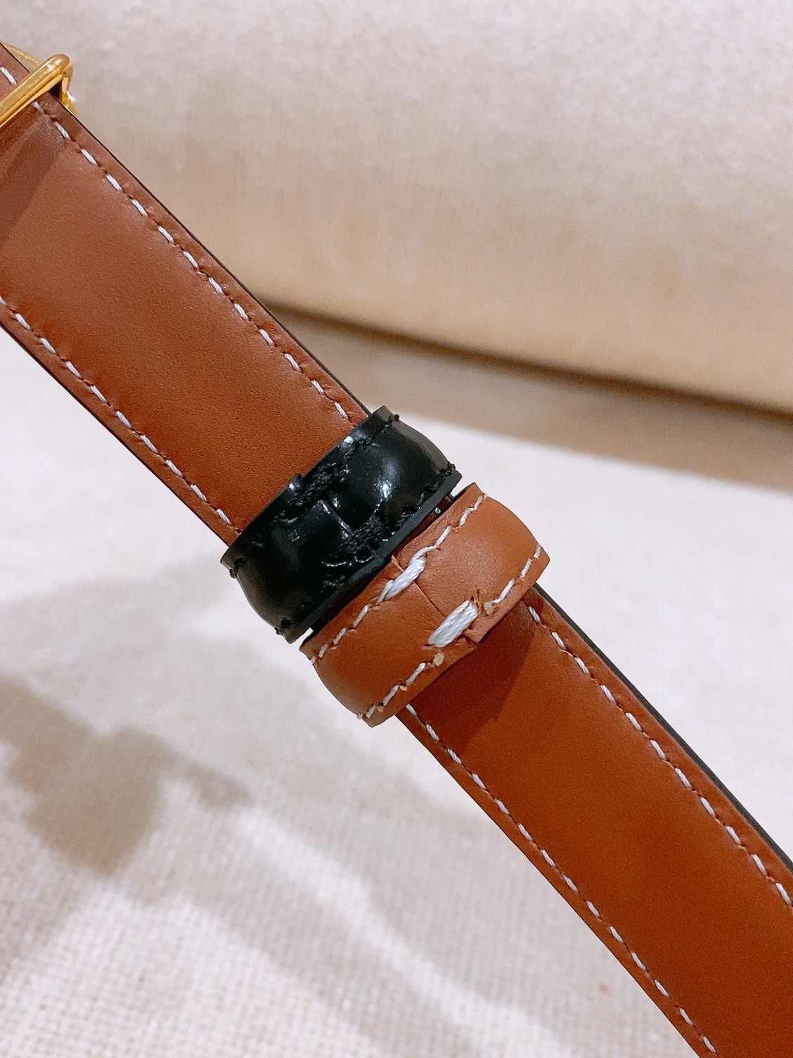 CELINE 26S REVERSIBLE BELT 18 MM IN BLACK AND BROWN CALFSKIN 656089