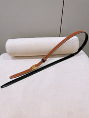 CELINE 26S REVERSIBLE BELT 18 MM IN BLACK AND BROWN CALFSKIN 656089