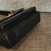 CHANEL 26S FLAP SHOULDER BAG 26 IN BLACK CAVIAR CALFSKIN GOLD HARDWARE