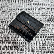 CHANEL 26S FLAP WALLET 11 IN BLACK CROCODILE-EMBOSSED CALFSKIN STYLE 2