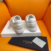 TRAINER LOW LACE-UP SNEAKER IN CALFSKIN OPTIC WHITE PEARL GRAY