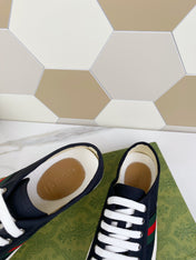 GG JULIO SNEAKER WITH WEB BLACK CANVAS
