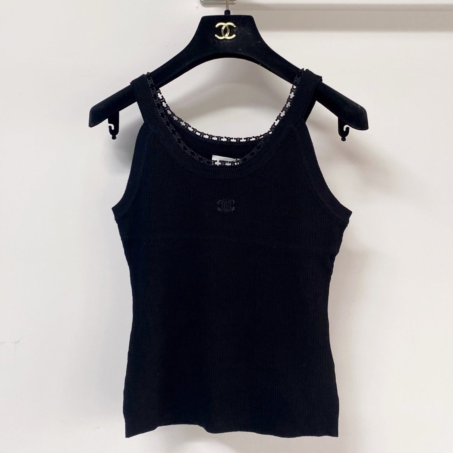 CELINE 26S LOGO RIBBED TANK TOP 194