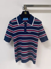 PRADA 26S SHORT-SLEEVED KNIT POLO SHIRT STYLE 892