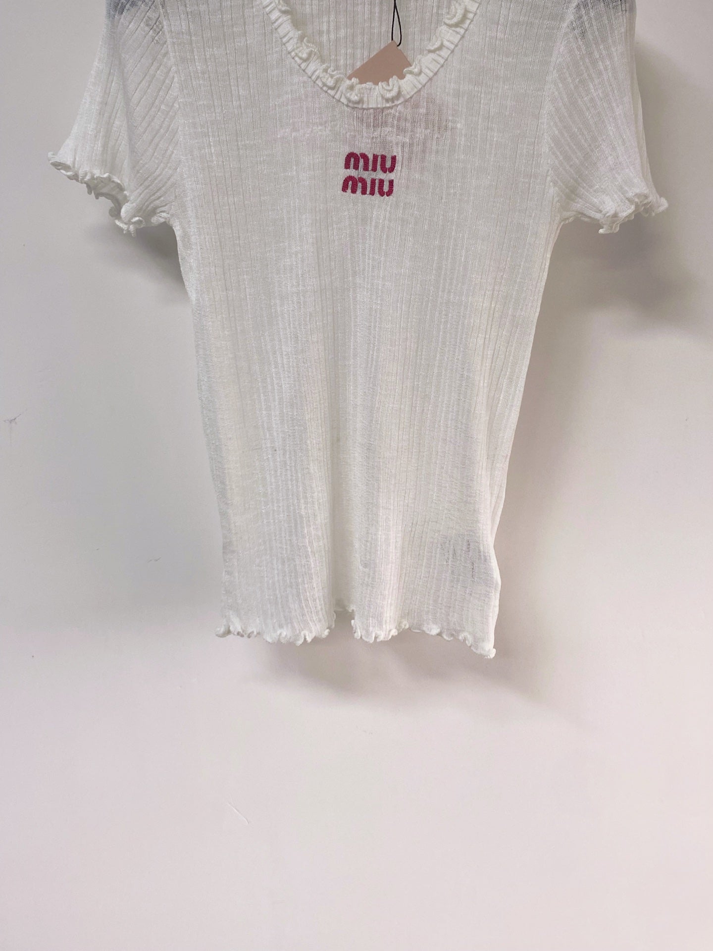 MIUMIU 26S SHORT-SLEEVED SWEATER STYLE 1135