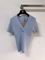 MIUMIU 26S SHORT-SLEEVED SWEATER STYLE 1140