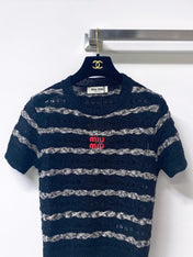MIUMIU 26S SHORT-SLEEVED SWEATER STYLE 1046