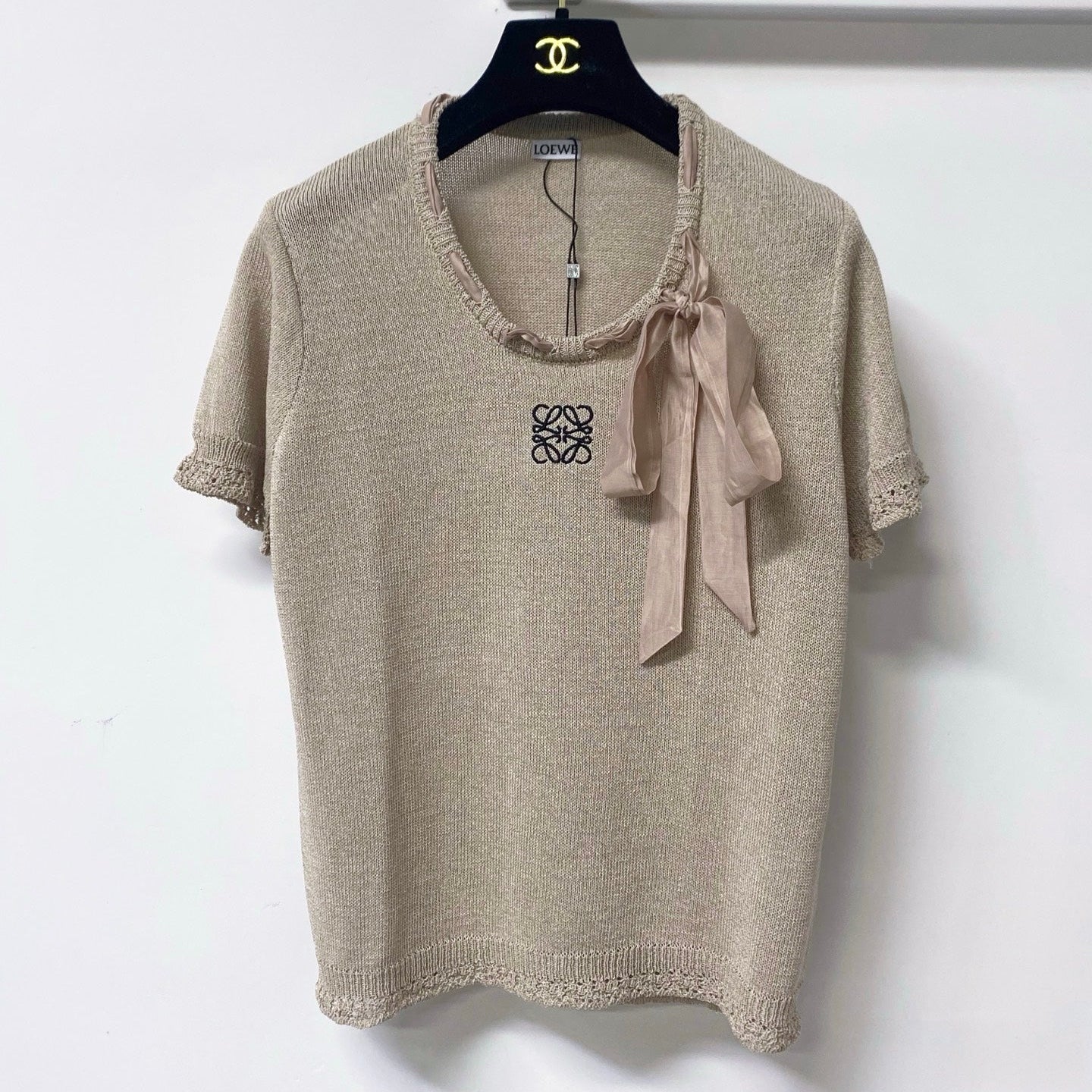 LOEWE 26S SHORT SLEEVE KNIT TOP 498