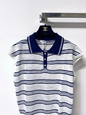 CHANEL 26S SHORT-SLEEVED KNIT POLO SHIRT STYLE 1178