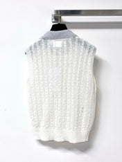 DIOR 26S SLEEVELESS KNIT POLO SHIRT 1286