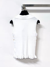 DIOR 26S SLEEVELESS KNIT POLO SHIRT 1289