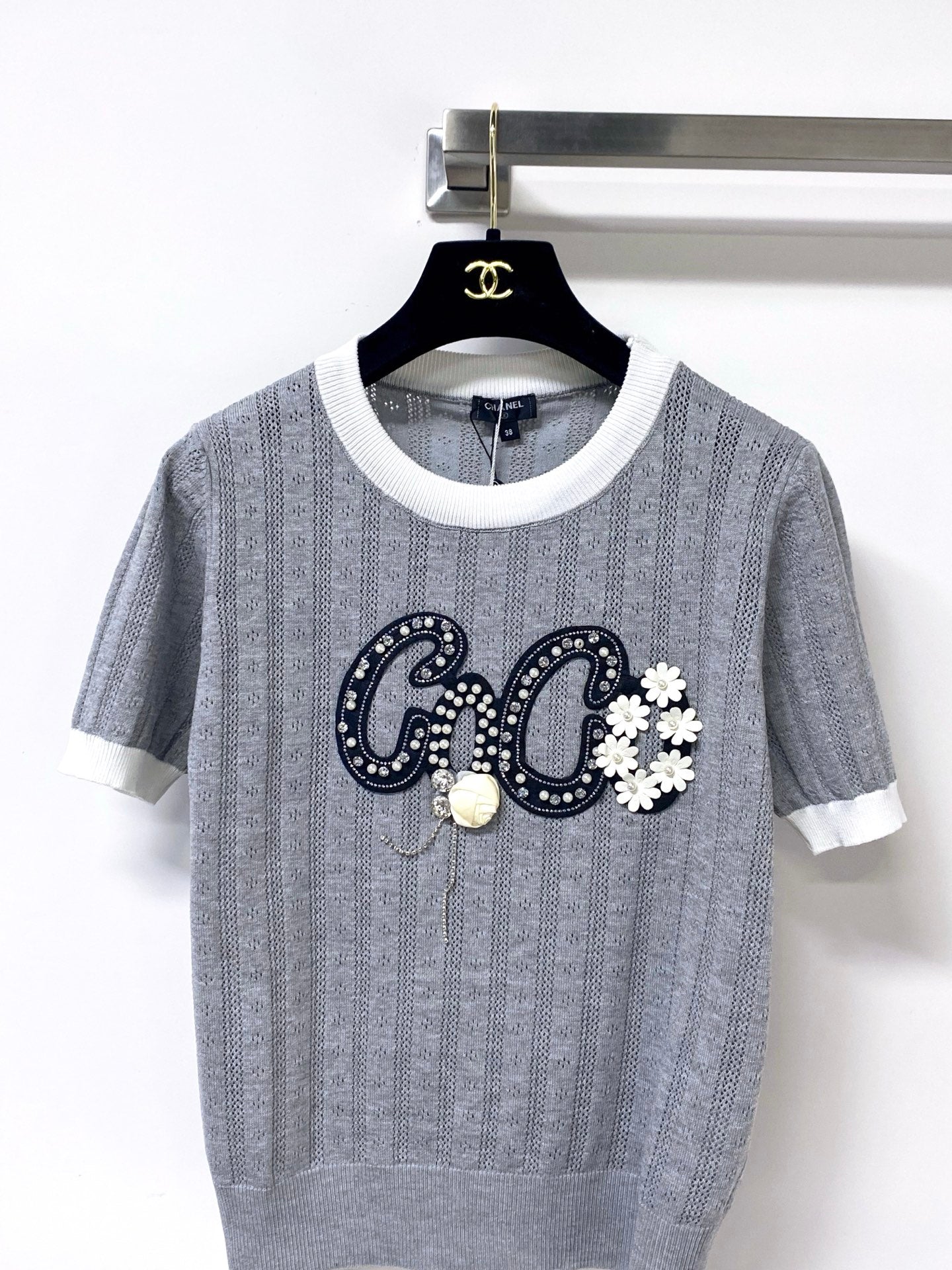 CHANEL 26S SHORT-SLEEVE KNIT TOP STYLE 1171