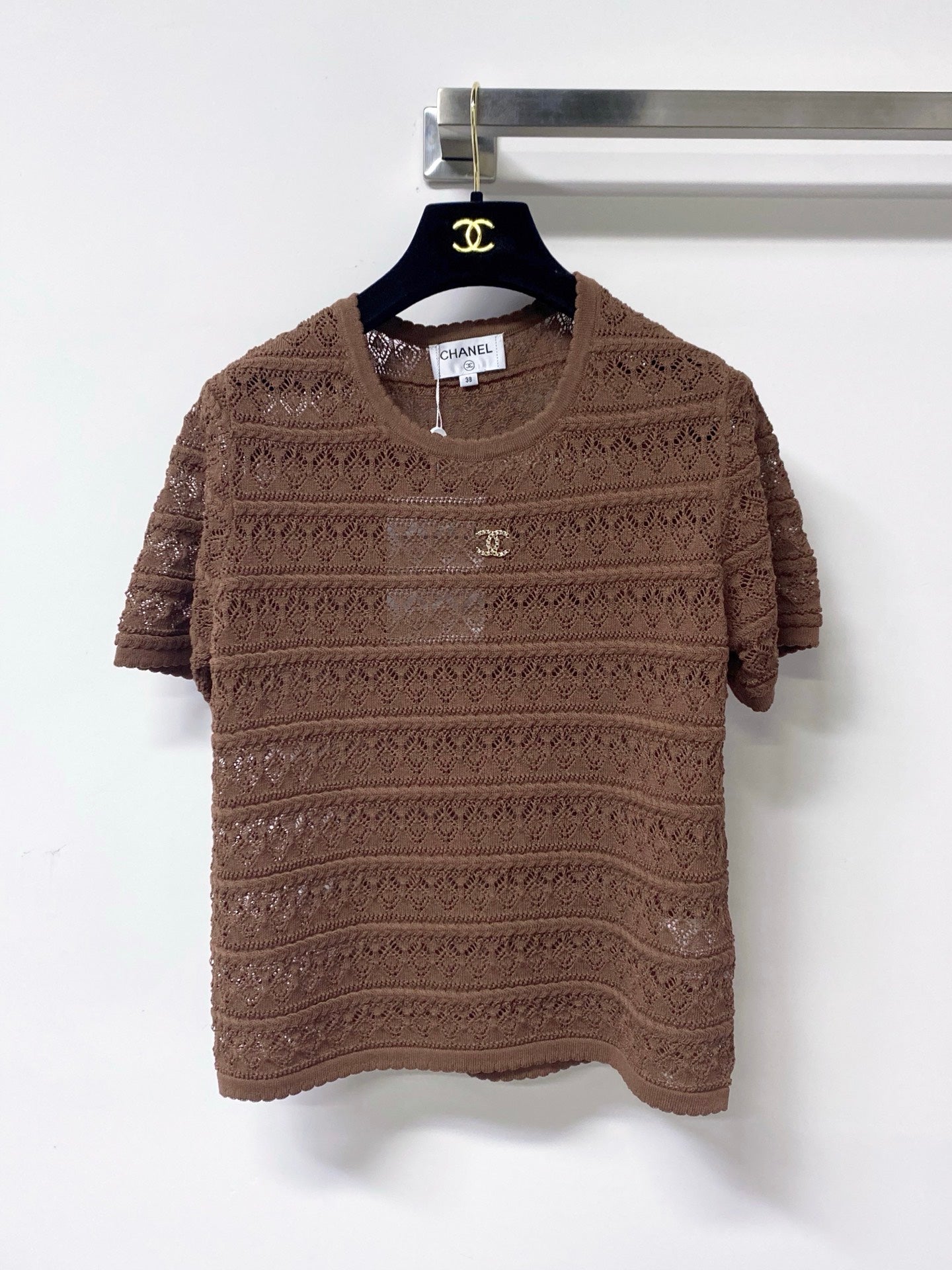 CHANEL 26S SLEEVELESS POLO KNIT TOP STYLE 1139