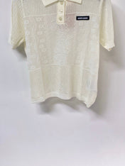 MIUMIU 26S KNIT SHORT SLEEVE POLO SHIRT 1219