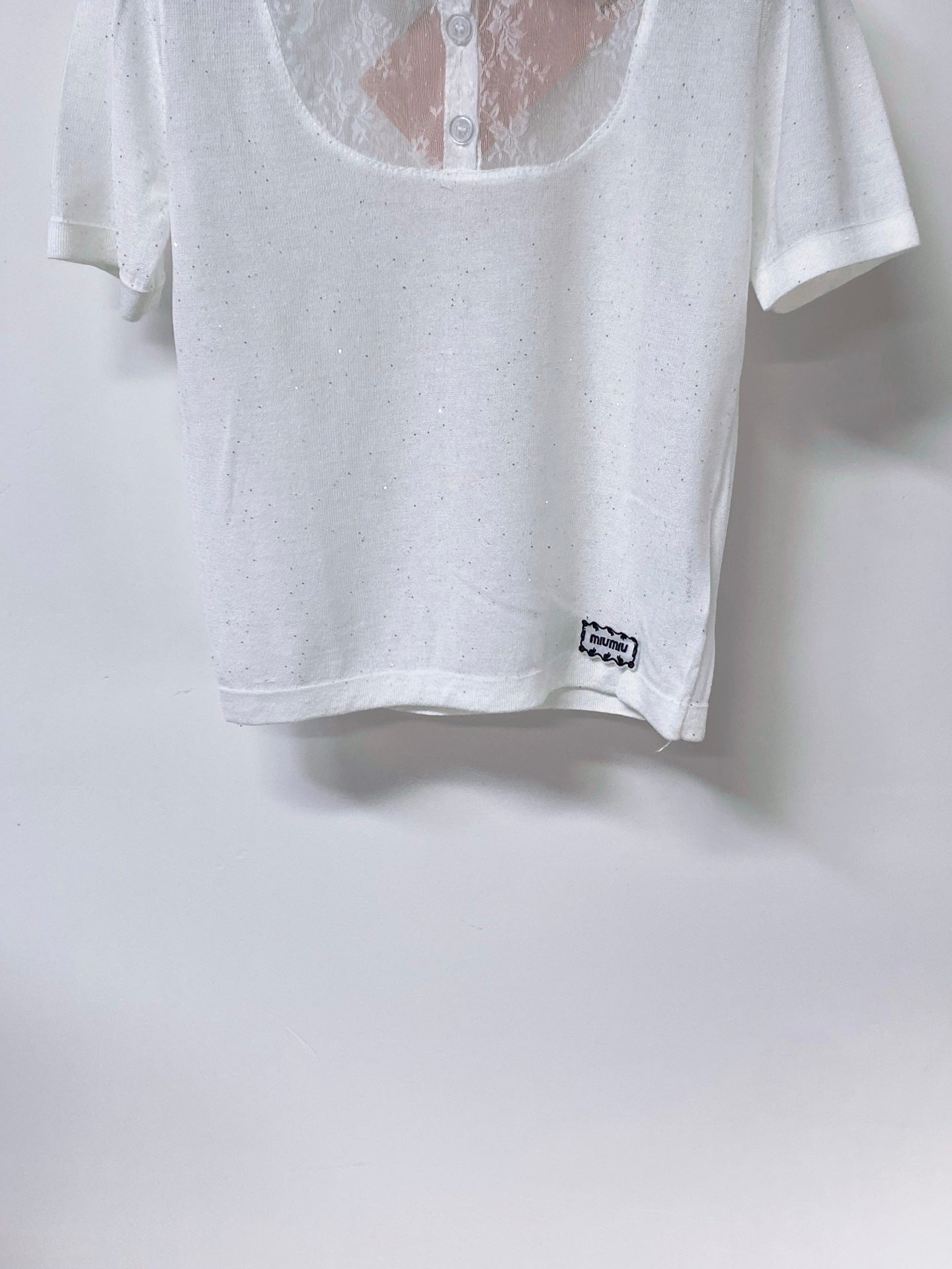 MIUMIU 26S RUFFLED COLLAR POLO SHIRT 1153