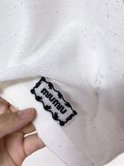 MIUMIU 26S RUFFLED COLLAR POLO SHIRT 1153