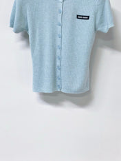 MIUMIU 26S SHORT SLEEVE KNIT CARDIGAN TOP 1239