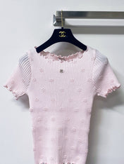 CHANEL 26S KNIT SHORT SLEEVE TOP STYLE 1270