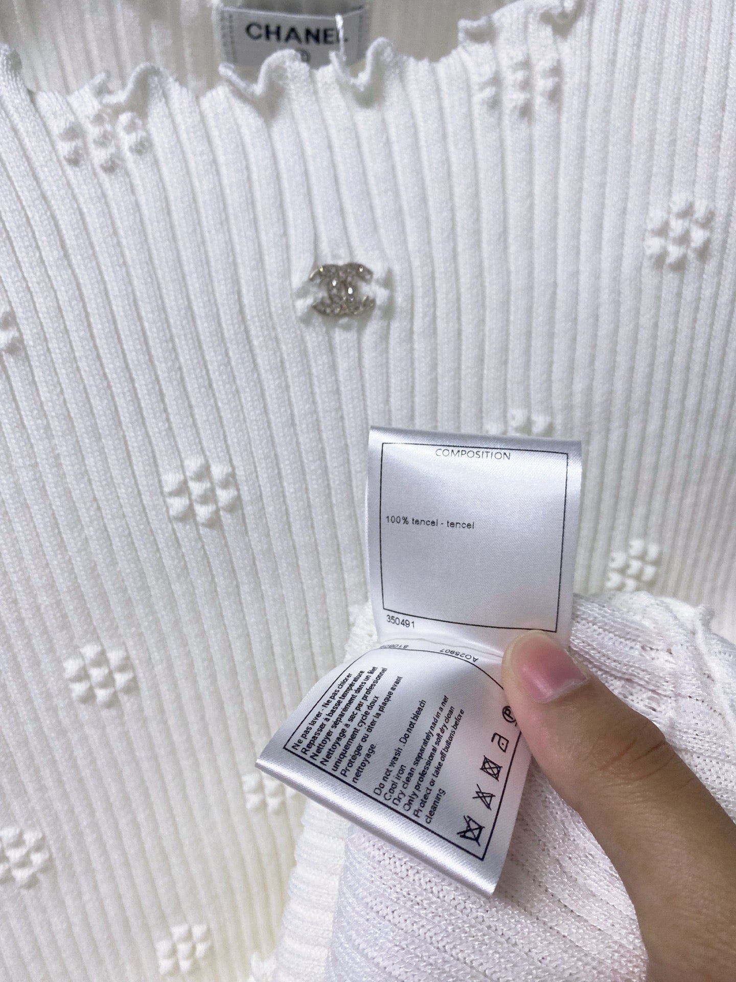 CHANEL 26S KNIT SHORT SLEEVE TOP STYLE 1269