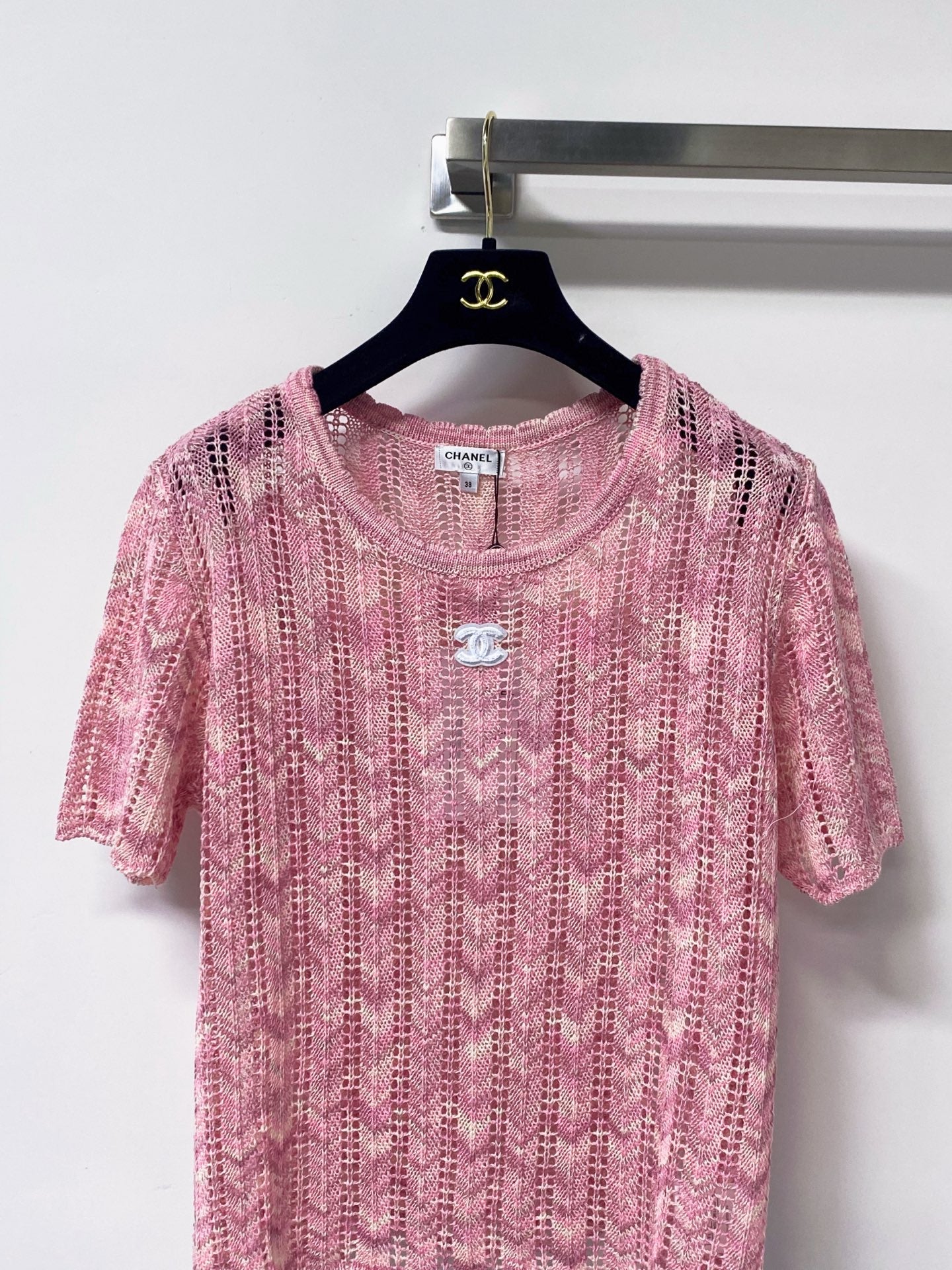CHANEL 26S SHORT SLEEVE KNIT TOP STYLE 1234