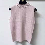 VALENTINO 26S SLEEVELESS CABLE-KNIT TOP 455