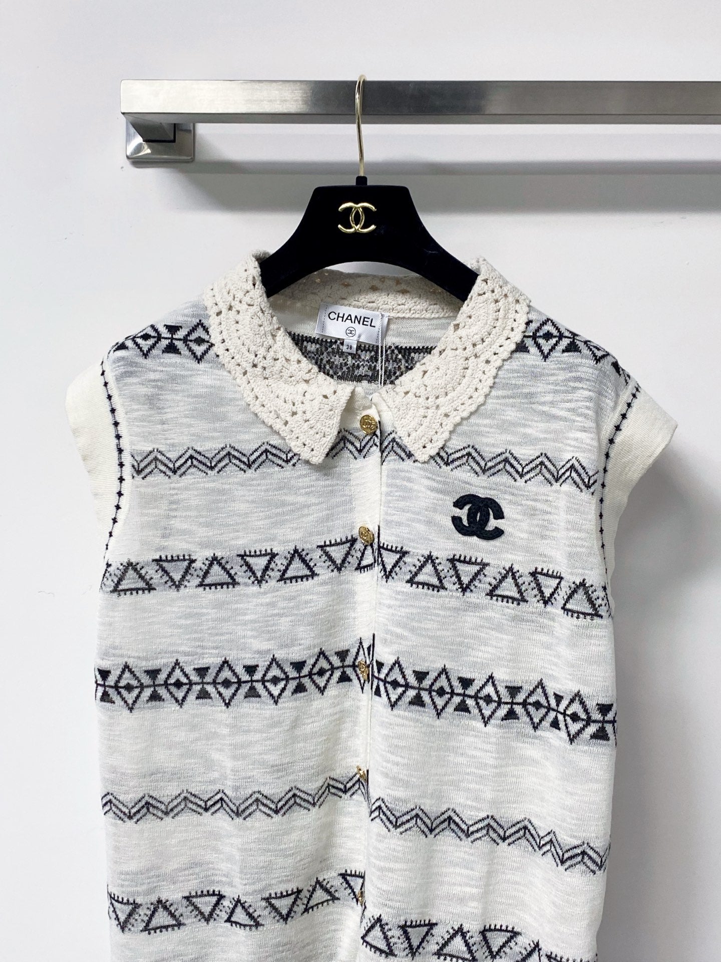 CHANEL 26S LACE-TRIM TANK TOP 1468