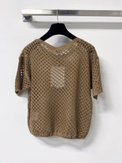 CHANEL 26S SHORT-SLEEVE KNIT TOP 1307