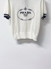 PRADA 26S SHORT-SLEEVE KNIT TOP 1176