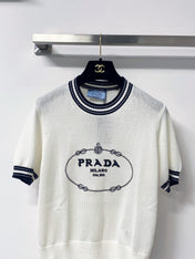 PRADA 26S SHORT-SLEEVE KNIT TOP 1176