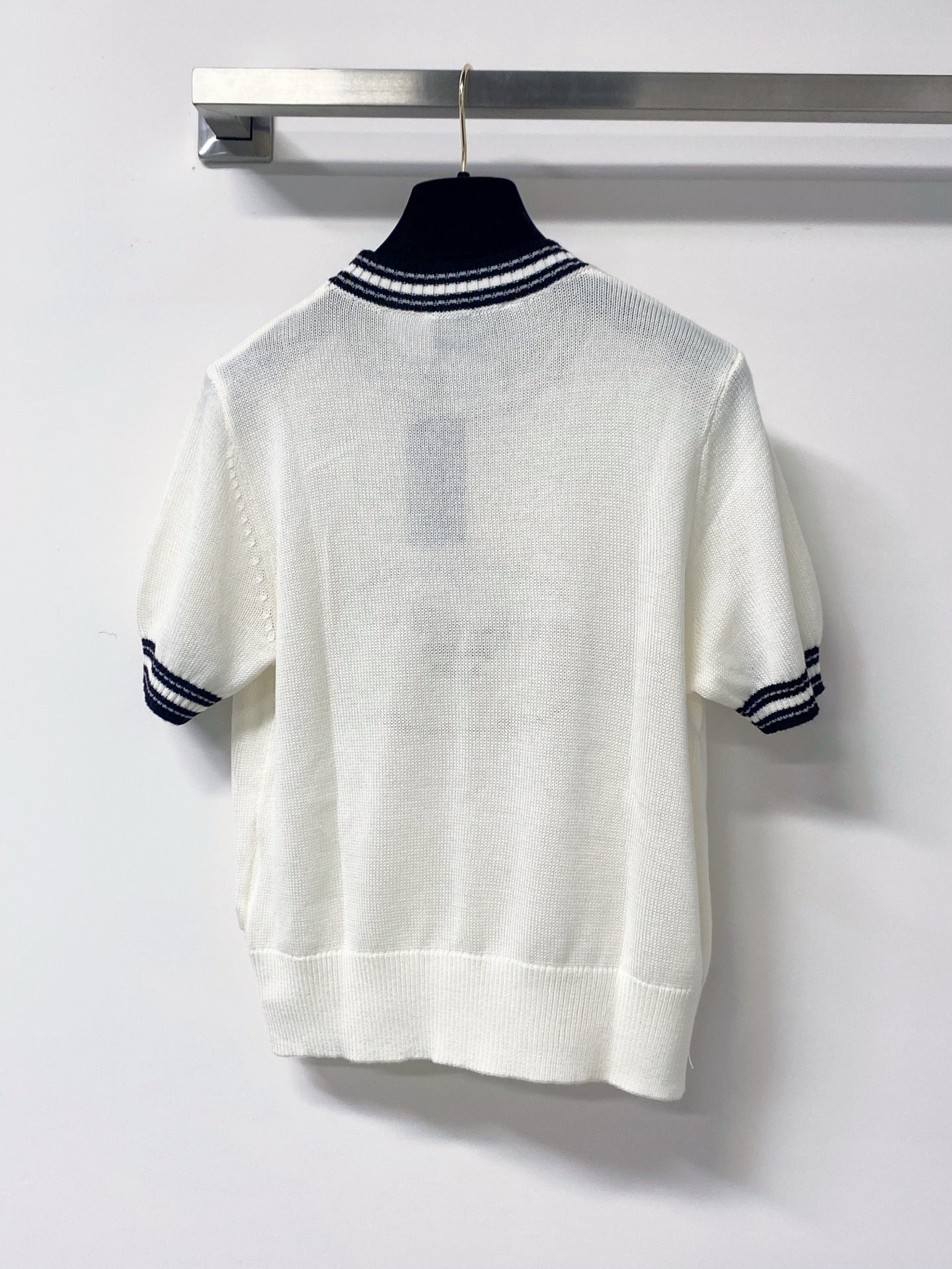 PRADA 26S SHORT-SLEEVE KNIT TOP 1176
