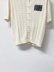 MIUMIU 26S SHORT-SLEEVE KNIT CARDIGAN 1455