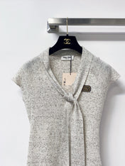MIUMIU 26S SHORT-SLEEVE KNIT TOP 1457
