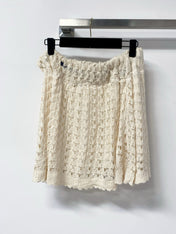 MIUMIU 26S OPEN-KNIT ZIP-UP CARDIGAN & SHORTS SET 1458