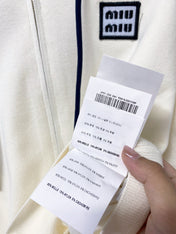 MIUMIU 26S ZIP-UP HOODED KNIT CARDIGAN 1462