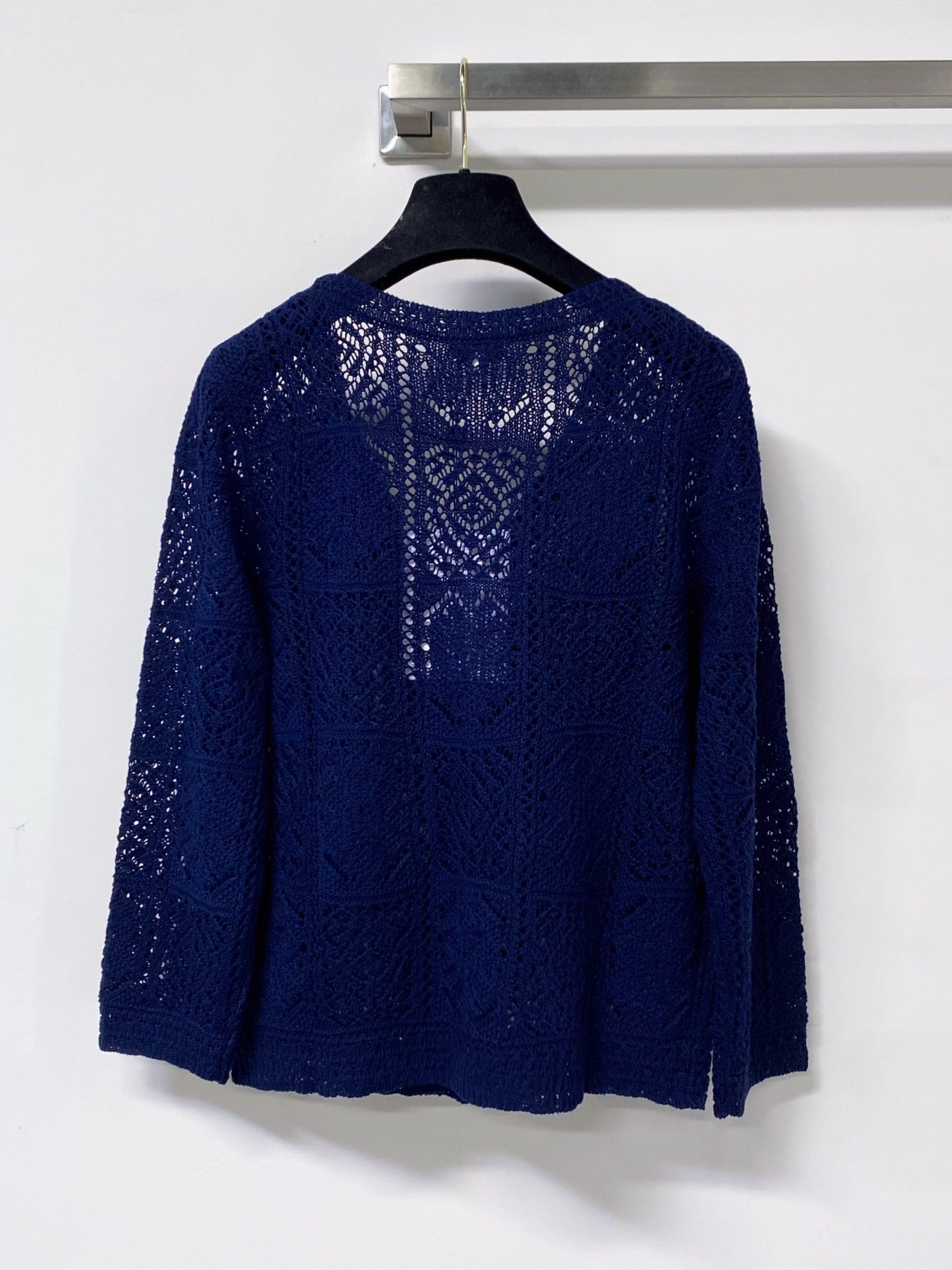 CHANEL 26S LACE KNIT V-NECK CARDIGAN 1524