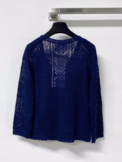 CHANEL 26S LACE KNIT V-NECK CARDIGAN 1524